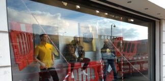 Swansea Roadworks Festival to Rival Glastonbury Shop window, Window display,