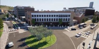 Vampires Hired to Continue Swansea Roadworks Kingsway roundabout