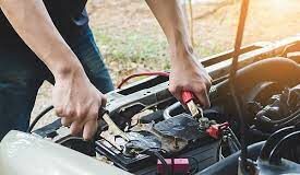 Trying to jump start a flat battery